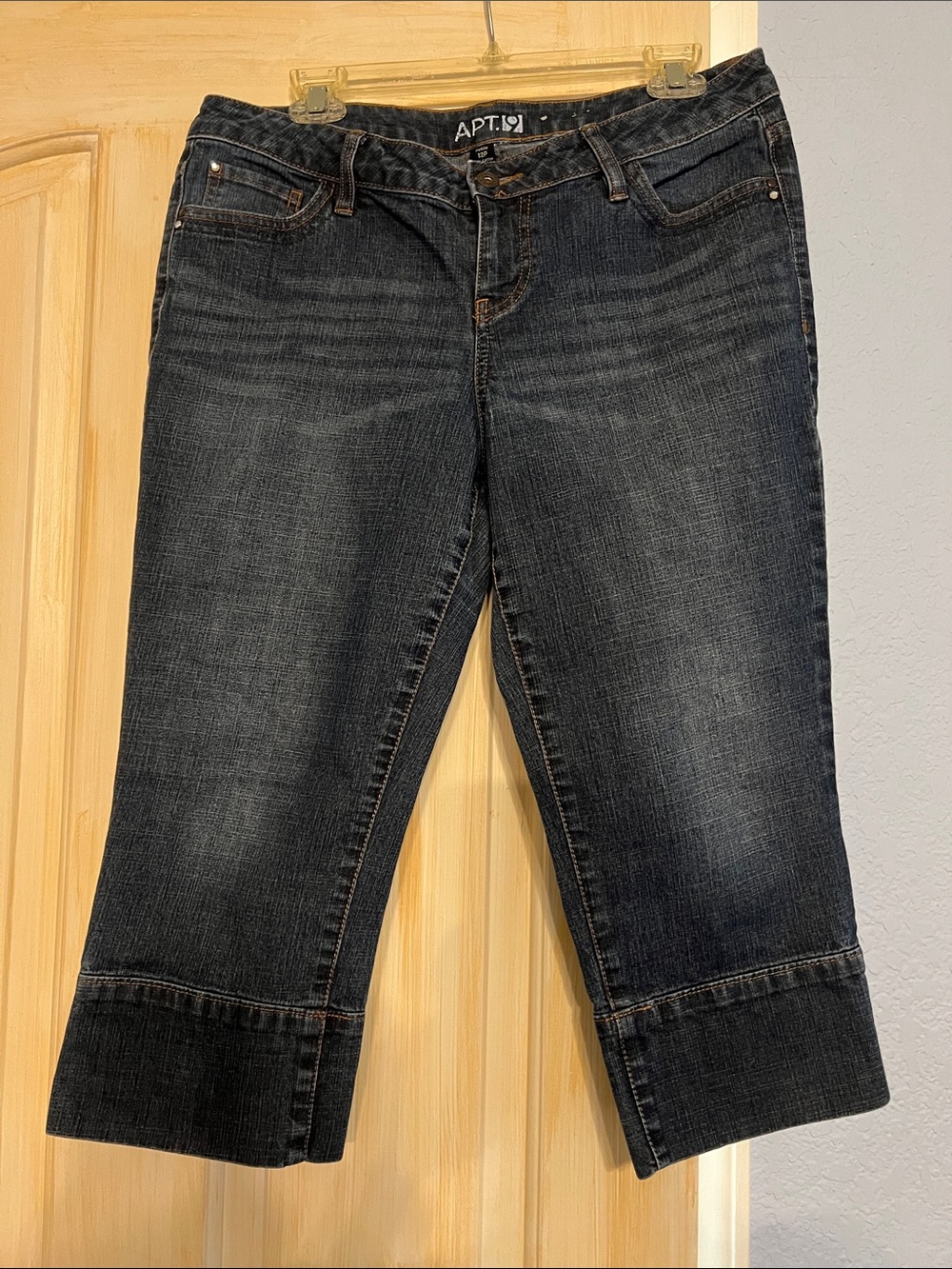 Apt. 9 Dark Indigo Cropped Cuffed Jeans